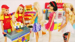 Макдональдс Бургеры для кукол Барби магазин для фритюрницей