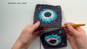 Мешочек из мотивов : бабушкин квадрат