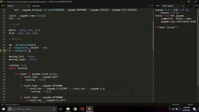 Adding enemies and sprite groups | pygame game development tutorial | Aeroblasters PART 4 | #pyguru