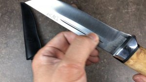 Нож "Бекас" карельская береза, алюминий тыльник 100Х13М от Златоуст АиР