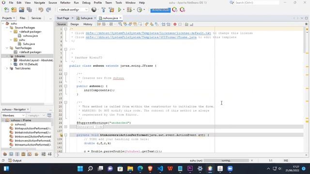 PRESENTASI TUGAS PBO - APLIKASI KONVERTER SUHU - JAVA NETBEANS смотреть онлайн