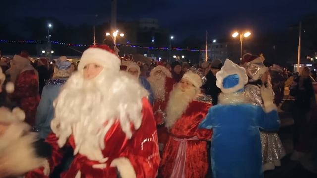 Парад Дедов Морозов . Рязань