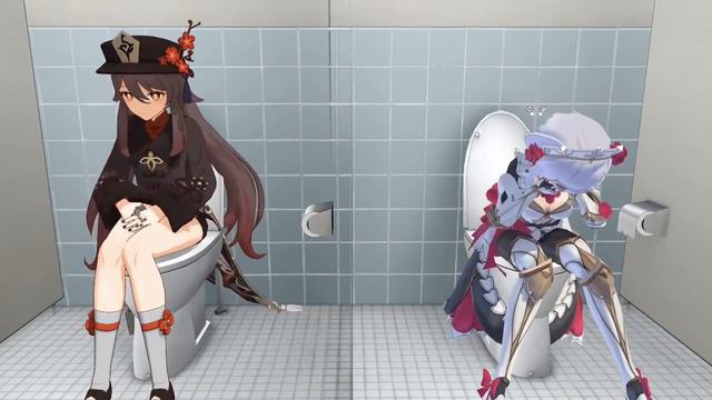 【MMD】(request)fart in the toilet ［girl fart animation］ смотреть онлайн