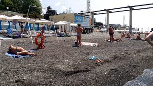 Обзор ближайшего пляжа Чайка. Адлер ул. Бестужева