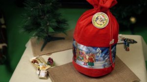 Мешок новогодний для большого подарка "Колядки"