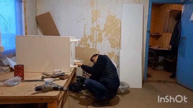 Сборка кухонного гарнитура. Тумба под посудомойку. Мебель своими руками. смотреть онлайн
