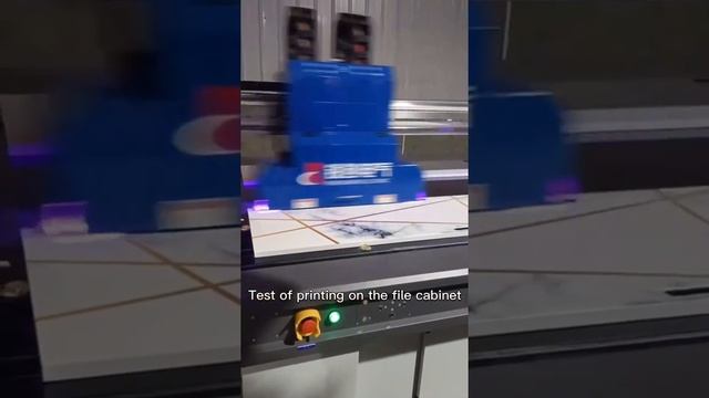 UV flatbed inkjet printer printing on the file cabinet