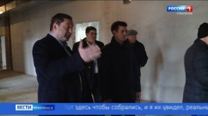 Смоленский губернатор внепланово посетил строящуюся школу в Соловьиной роще