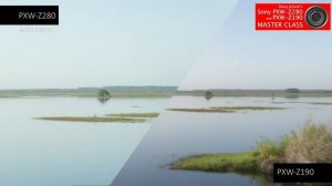 Split-screen comparison of Sony PXW-Z280 and PXW-Z190
