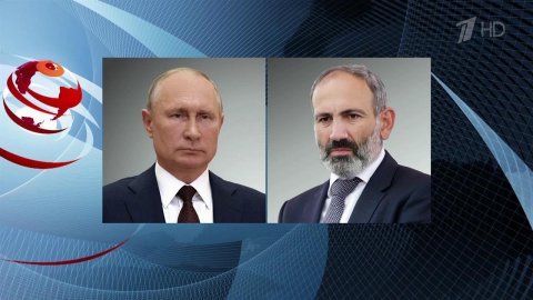 Ситуацию вокруг Нагорного Карабаха обсудили по телефону В.Путин и премьер-министр Армении Н.Пашинян.
