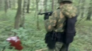 Пример стрельбы из MP-40, MP007 , Аирсофт, Стаикбол.