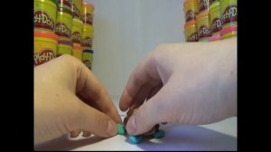 Как слепить из пластилина Плей До (или теста для лепки) черепаху. How to make a turtle of Play Doh.