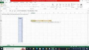 Count Between Two Numbers COUNTIFS  Excel Formula | Countifs with multiple criteria