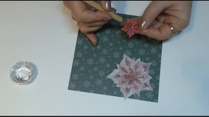 Открытка с Пуансетией ч 3 DIY Parchment Class  Волшебное творчество парчмент крафт