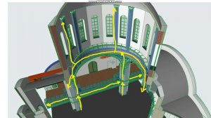 3D ХРАМ BIM Варіанти прокладання кабелів ЕО СЗ