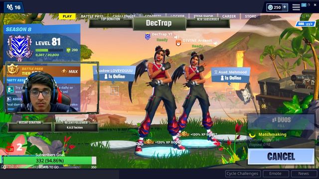 Fortnite LiveStream Going On | Fortnite India | DecTrap Live смотреть онлайн