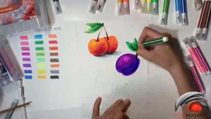 Рисование аквамаркерами