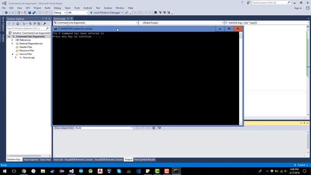 Command line arguments in C++