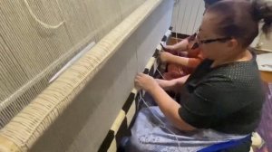 Ткачество авангардного,натурального ковра.Ручная работа!