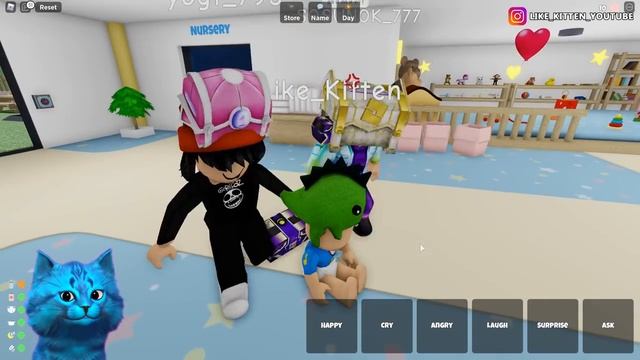 ? СУМАСШЕДШИЙ ДЕТСКИЙ САД в Роблокс Twilight Daycare ? Baby Carrier in ROBLOX КОТЁНОК ЛАЙК и КИРЮХА