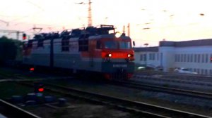 Грузовой поезд. Станция Семёнов / Freight train. Semyonov Station (RUSSIA)