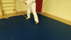 Отработка подсечки с резиновым жгутом