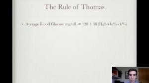 Rule of Thomas for Hemoglobin A1c Conversion