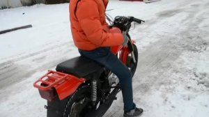 Как едет Сова или Восход с карбюратором PZ-30 зимой.