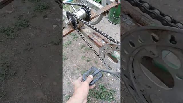 Самодельный трехколесный велосипед! Педальномоторный привод на колеса! смотреть онлайн