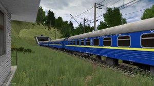[Trainz ? ] "Десна" ВЛ11-072 едет с фирменным поездом Киев - Ужгород