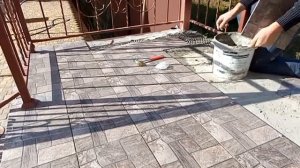 Укладка ступени из керамограниной плитки (часть2) ТЕРРАСА.