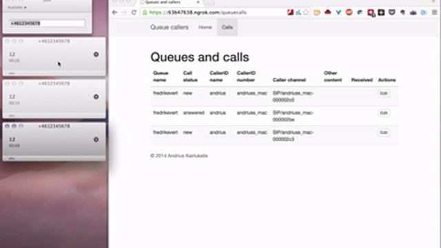 Asterisk PBX queues calls registration with meteorjs смотреть онлайн