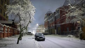 Заснеженная улица Димитрова. Курск.