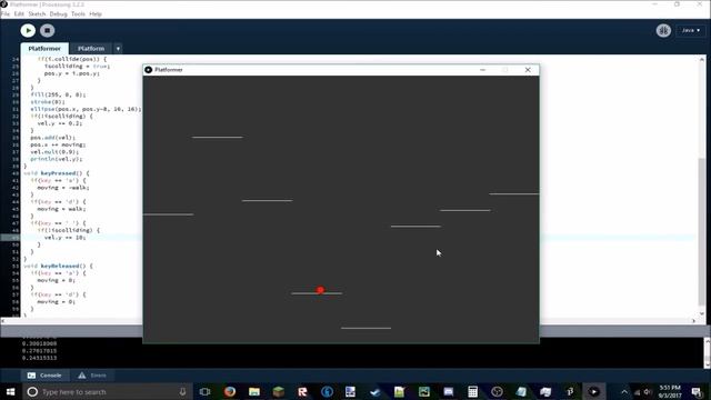 Making a simple platformer game in Processing смотреть онлайн