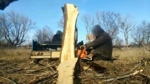 Бензопила за 1200р. Пилим вдоль, поперек. Гнем шину. Делаем как нельзя делать.