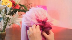 Объёмная коса на резинках |  Цветные волосы | Авторские причёски | Hairstyles by REM | Copyright ©