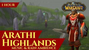 Arathi Highlands - Music & Rain Ambience (1 hour, 4K, World of Warcraft Vanilla)