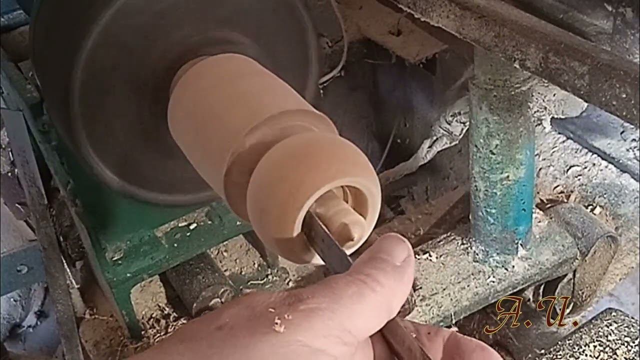 Точеная игрушка из дерева. Волчок перевертыш. смотреть онлайн