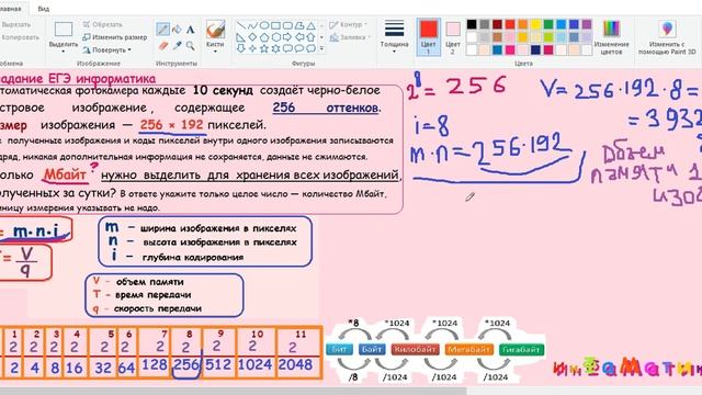 7 задание ЕГЭ по информатике. Автоматическая фотокамера каждые 10 ...