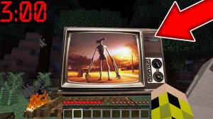 СИРЕНОГОЛОВЫЙ в телевизоре в 3 ЧАСА НОЧИ в МАЙНКРАФТ ! SIREN HEAD SCP 6789 MINECRAFT