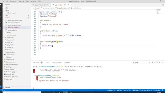 #5 Angular Typescript | Functions in Angular| Angular Tutorial