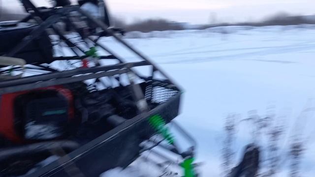 ТЕСТ САМОДЕЛЬНОГО СНЕГОХОДА. смотреть онлайн