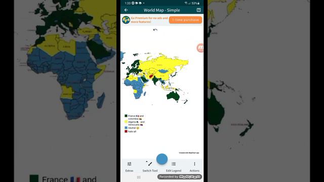 France 🇫🇷 and  colombia 🇨🇴  vs Algeria 🇩🇿 and Venezuela 🇻🇪  most liked country in world 🌎 .