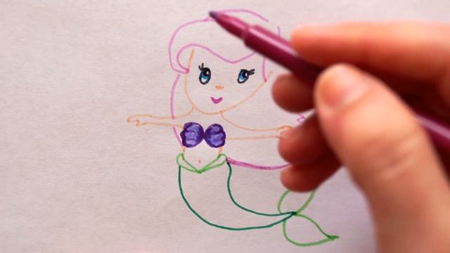 Meerjungfrau zeichnen - Malen - How to draw a Mermaid - как нарисовать русалку смотреть онлайн