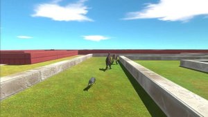 Units trying to escape from DAEODON - Animal Revolt Battle Simulator