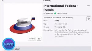 How to get the International Fedora - Russia | ROBLOX - Catalog