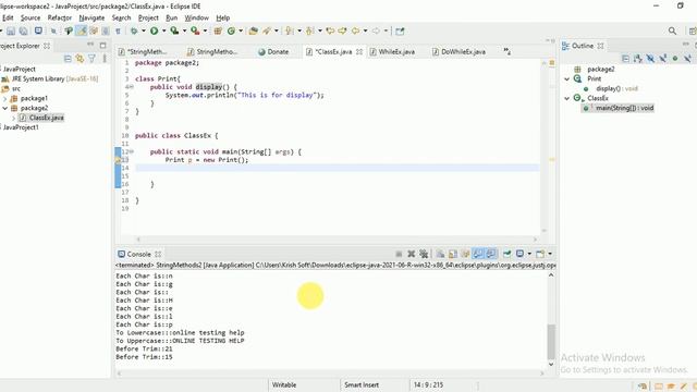Java - Class, Object and Method