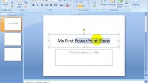 How to Create a Simple Slide Show in MS Office 2007