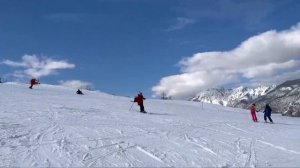 Горнолыжница! ГОРНЫЕ ЛЫЖИ, спуск, катание на лыжах! Любимое занятие!