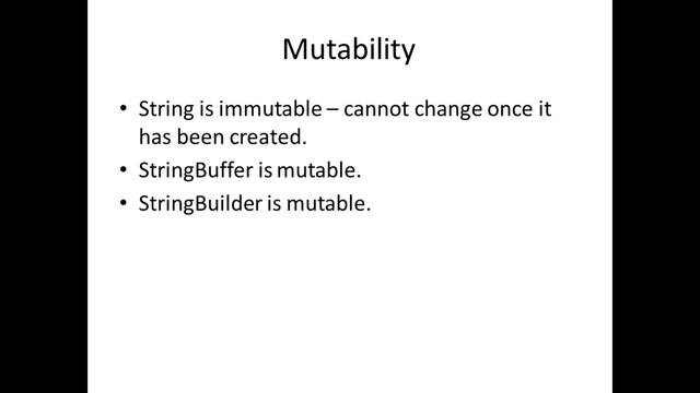 Java String StringBuffer and StringBuilder